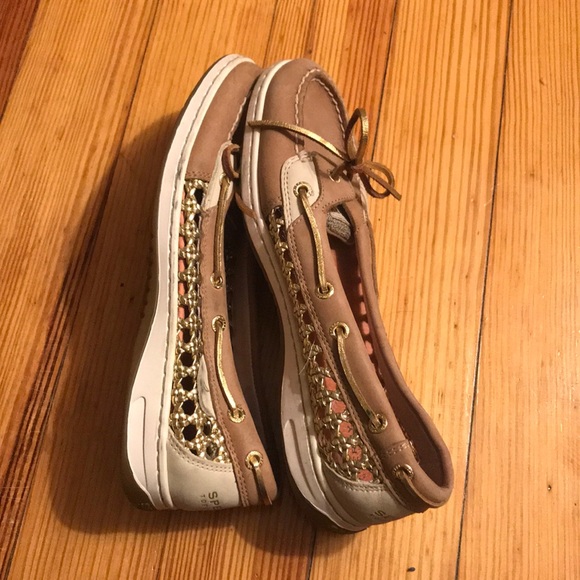 Sperry topsiders with gold mesh - Picture 3 of 4